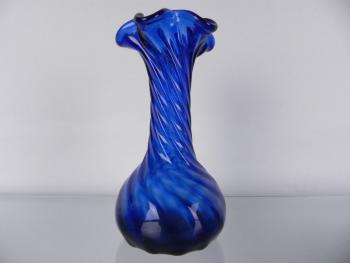 Vase - blaues Glas - 1930