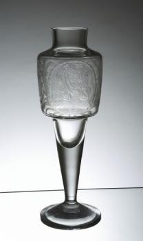 Vase - klares Glas - Moser Bohemia 1930 - 1930
