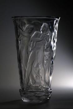 Vase - klares Glas - 1950