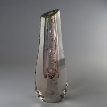Vase - klares Glas - 1970 Vase - klares Glas - 1970