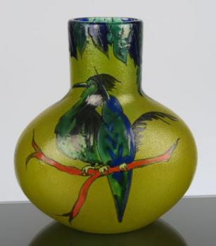 Vase - klares Glas, geschichteten Glas - Leune, Paris - 1925 Vase - klares Glas, geschichteten Glas - Leune, Paris - 1925