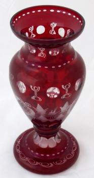 Vase mit geschliffenem Ornament - Egermann Vase mit geschliffenem Ornament - Egermann