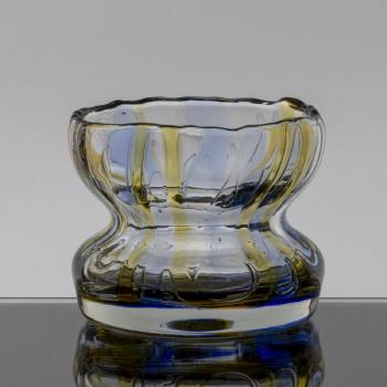 Vase - klares Glas, handgemachte Glas - 1967 Vase - klares Glas, handgemachte Glas - 1967