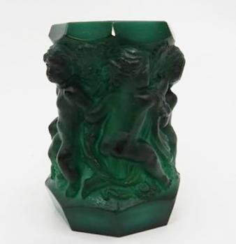 Vase - Glas, Malachit - Jade Schlevogt - 1930 Vase - Glas, Malachit - Jade Schlevogt - 1930