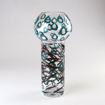 Vase - klares Glas - 1980 Vase - klares Glas - 1980