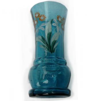 Glasvase - blaues Glas - 1900