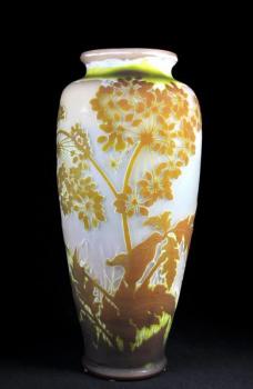 Vase - dickwandiges Glas, Überfangglas - Émile Gallé - 1902