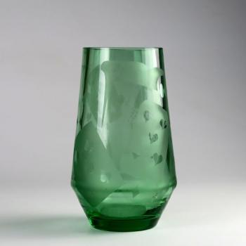 Vase - grünes Glas - 1944